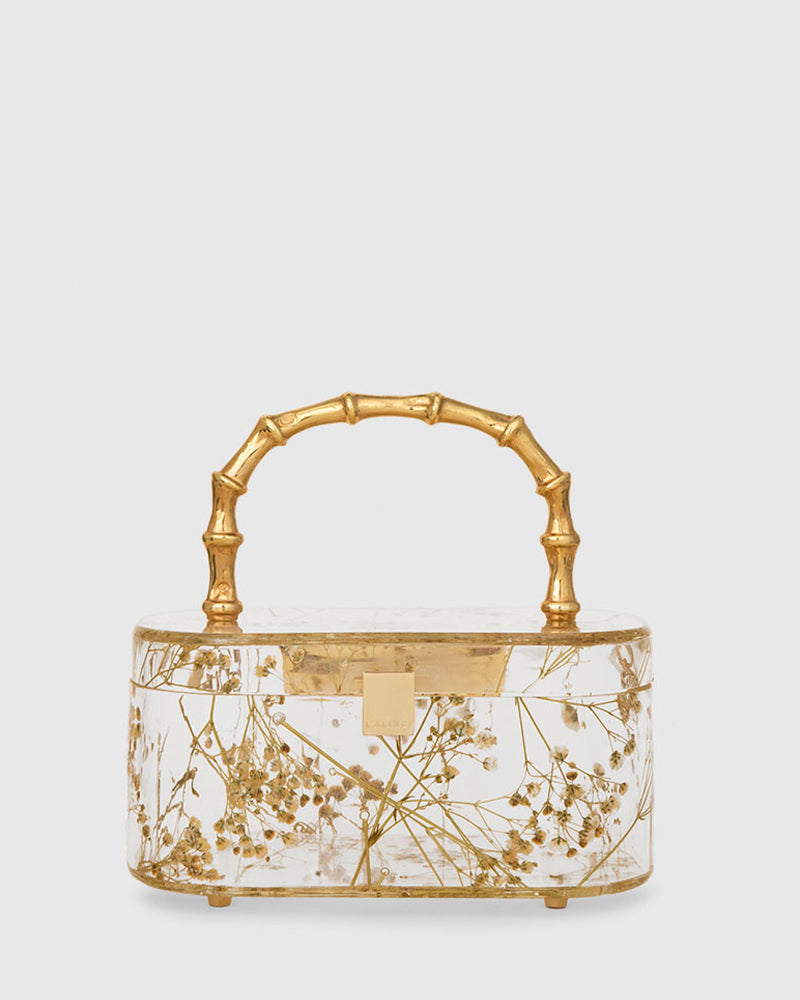 L'alingi London Bamboo Flower Trunk Luxury Clutch
