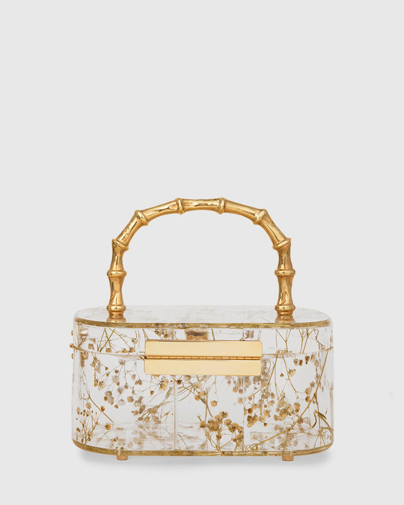 L'alingi London Bamboo Flower Trunk Luxury Clutch