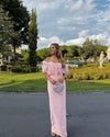 Büşra Neziroğluları with Silver Taliya Eternity Clutch