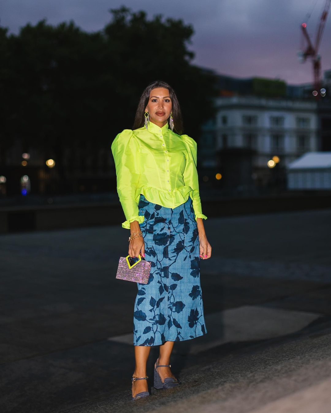 Maya Williams with Neon Yellow Noora Bag