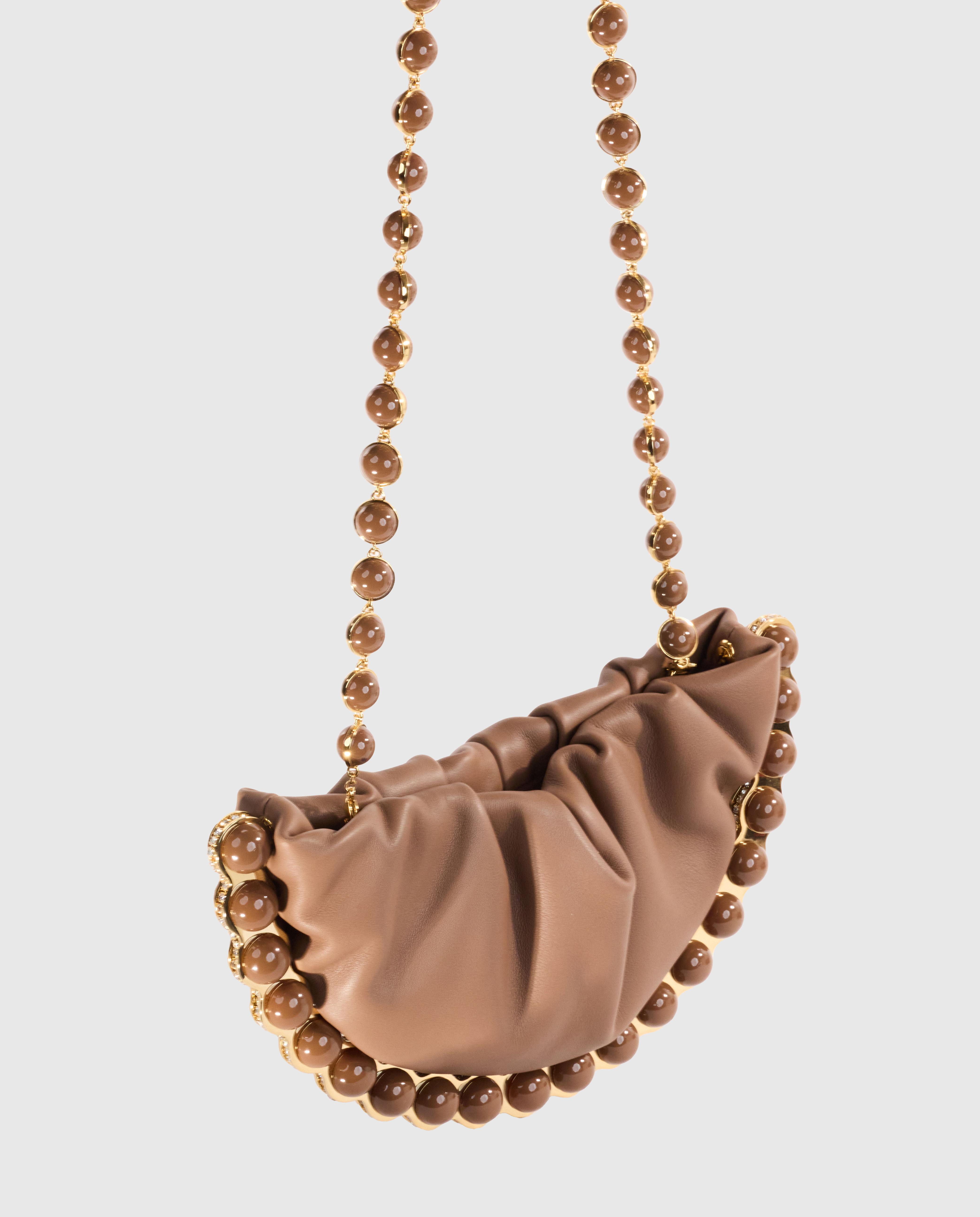 Brown Atom Moon Pouch