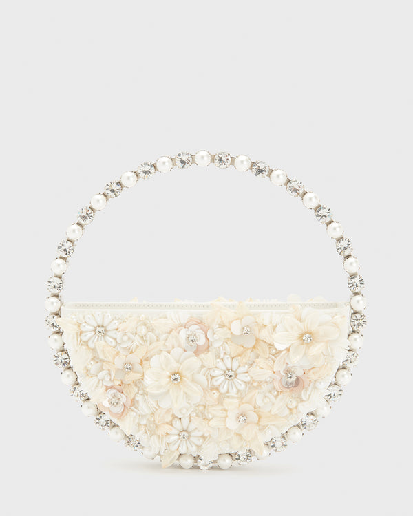 Floral Pearlescent Eternity Clutch