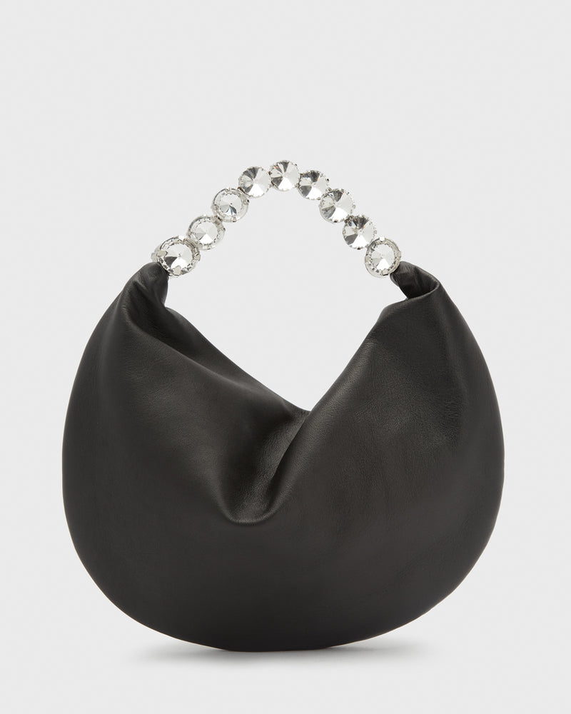 Black Leather Hobo Bag