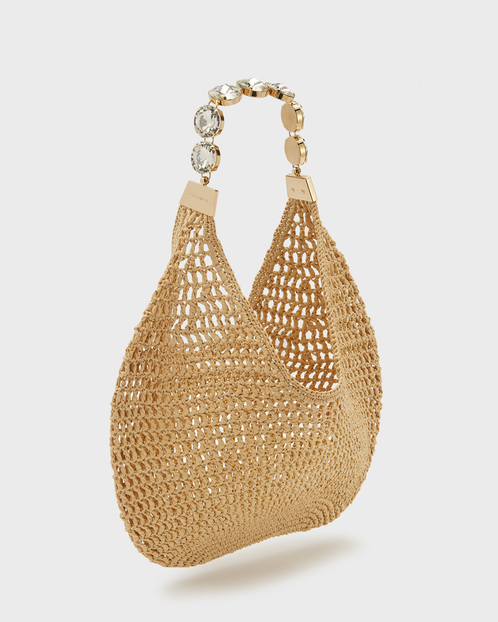 Beige Crochet Tote Bag