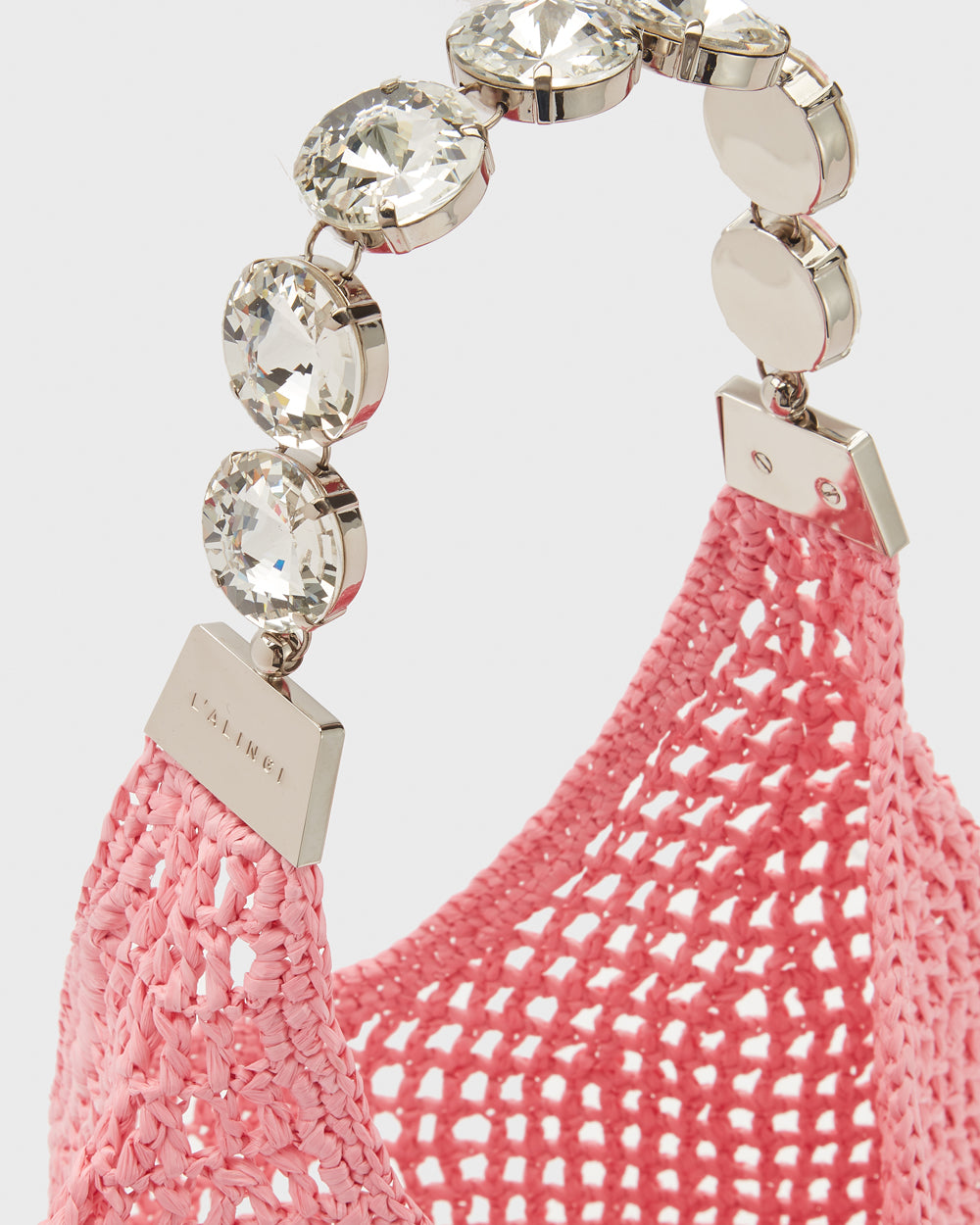 Pink Crochet Tote Bag
