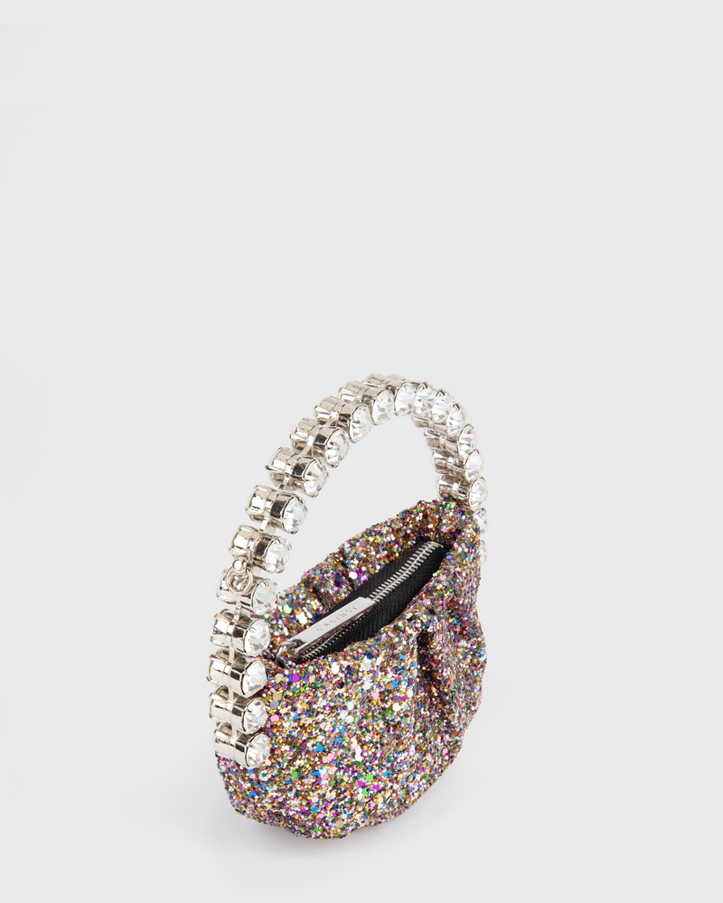 Rainbow Glitter Micro Eternity Clutch