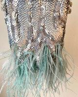 Silver and Blue Feather Micro Fringe Eternity