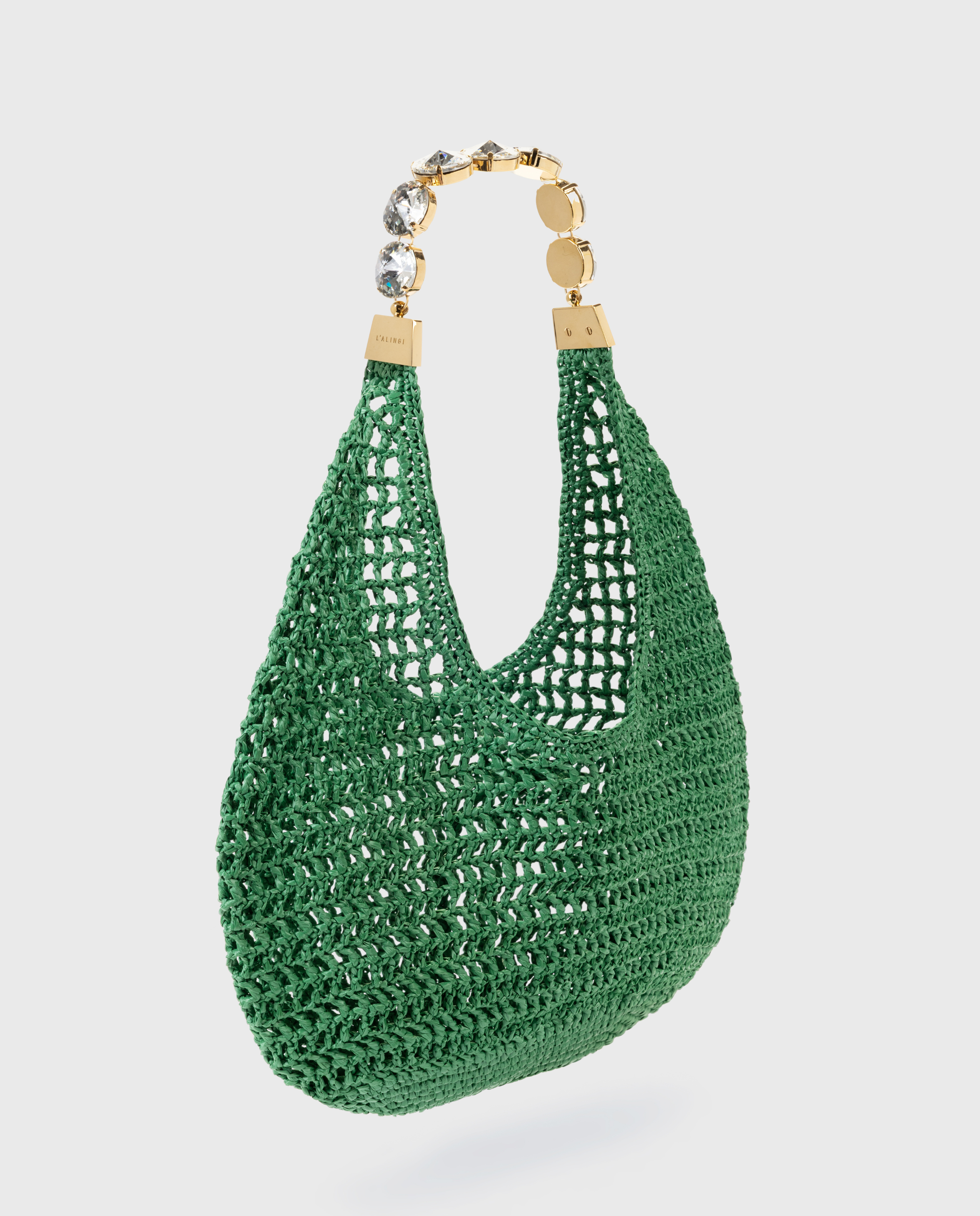Green Crochet Tote Bag