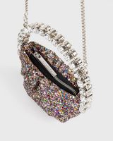 Rainbow Glitter Micro Eternity Clutch