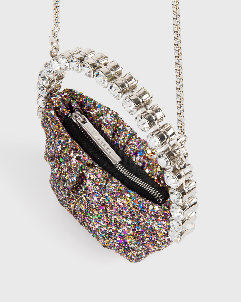 Rainbow Glitter Micro Eternity Clutch
