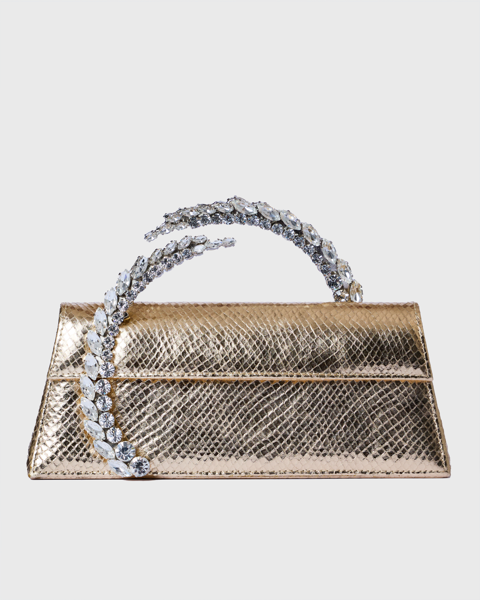 Gold Embossed Karma Clutch