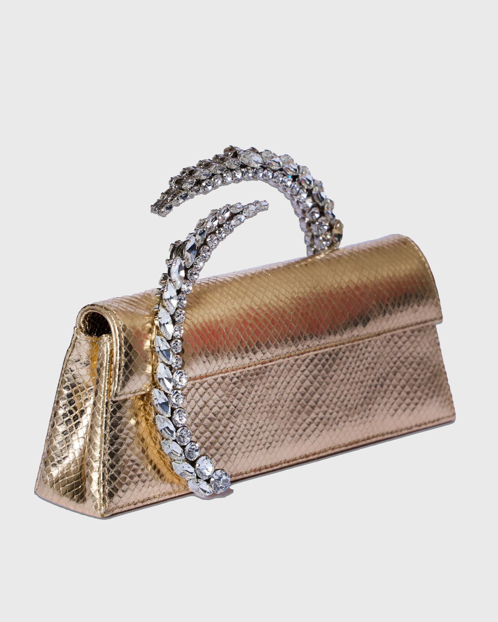 Gold Embossed Karma Clutch
