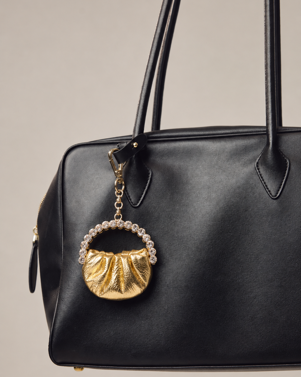 Metallic Gold Micro Bag Charm