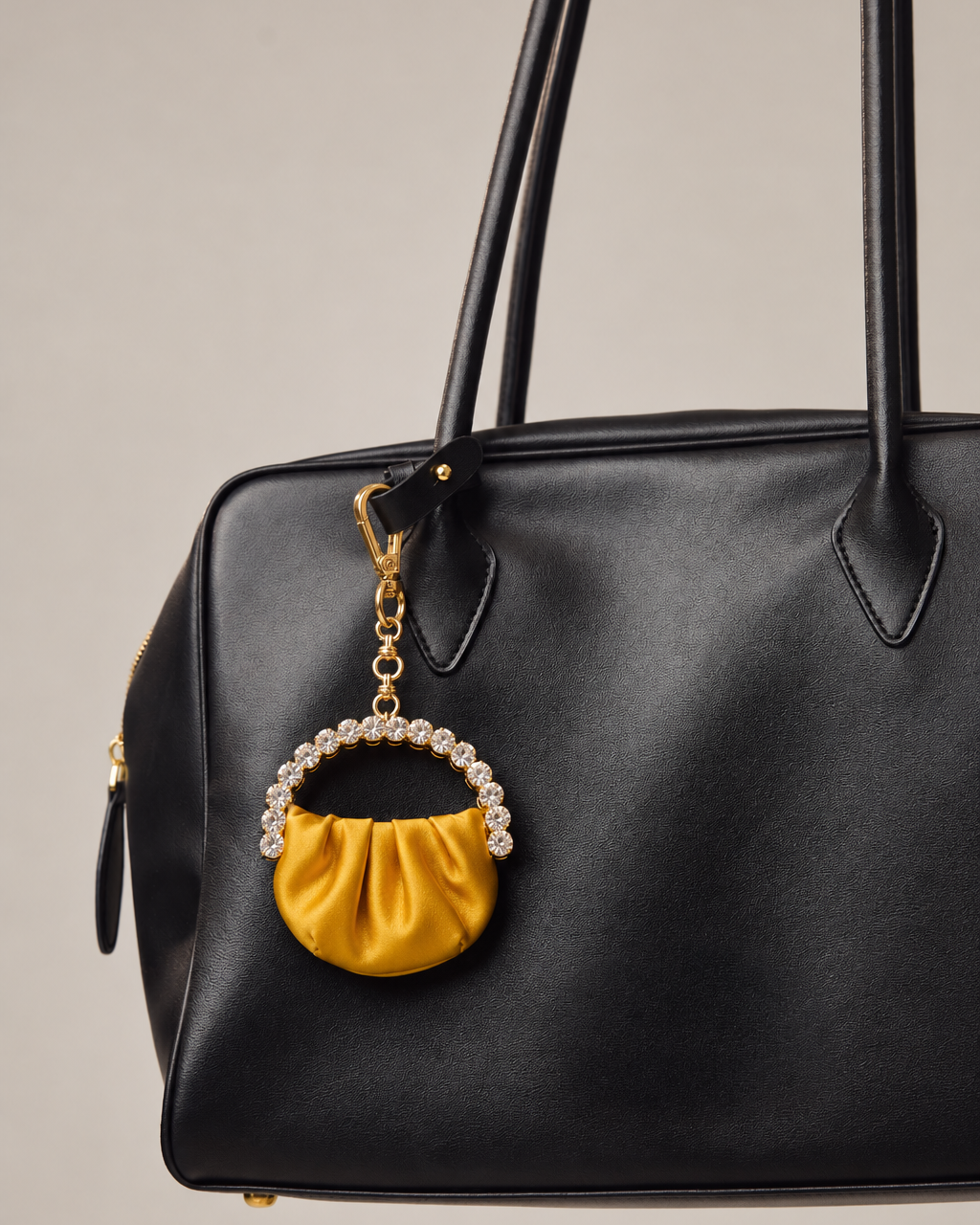 Yellow Satin Micro Bag Charm
