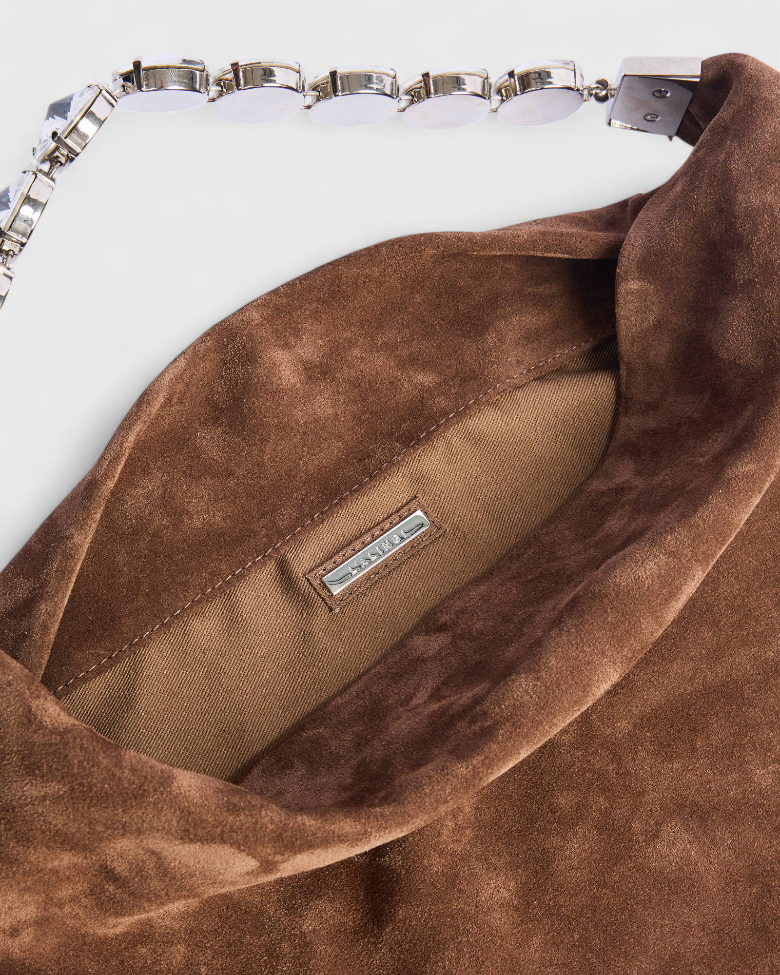 Brown Suede Hobo Bag
