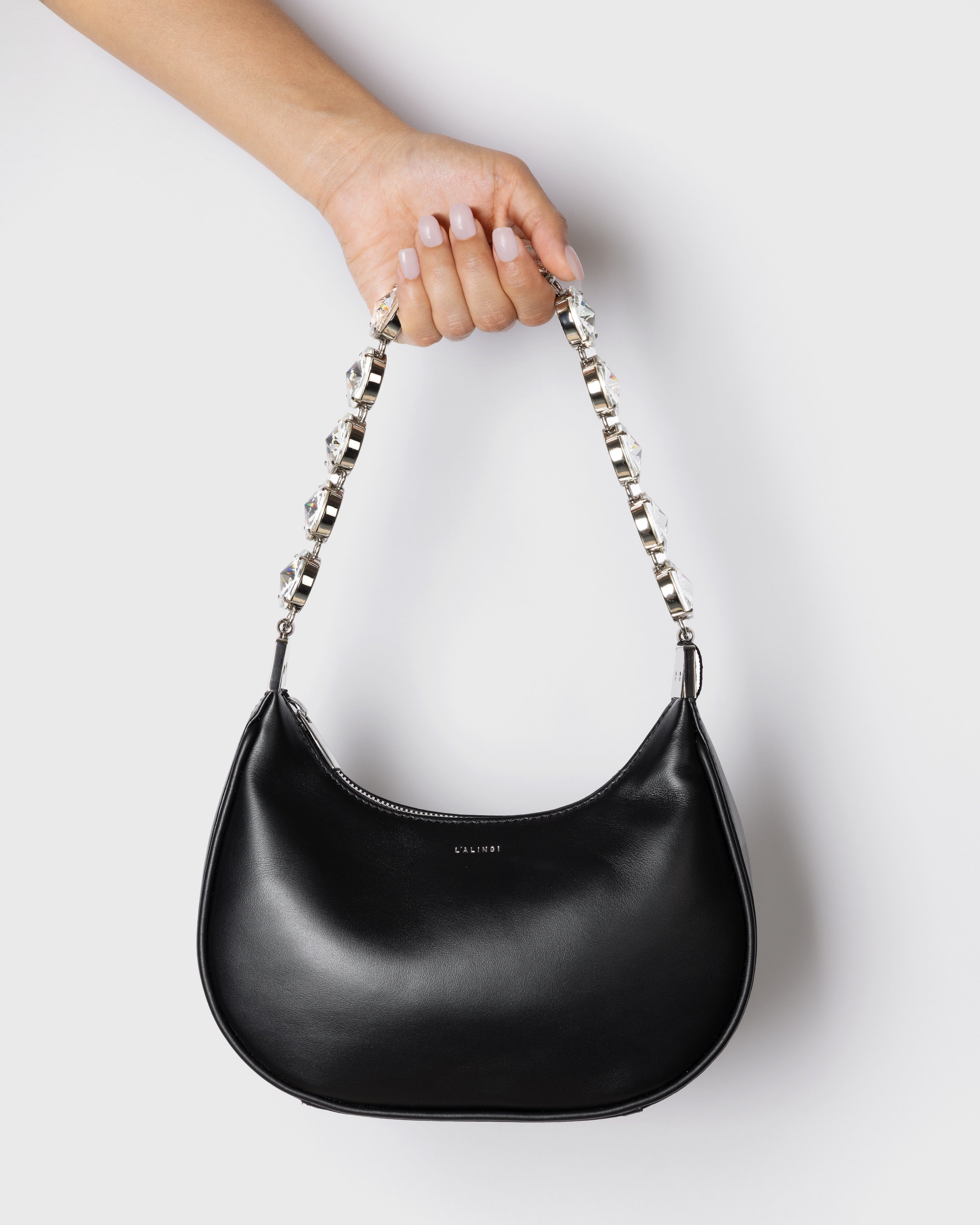 Black Leather Mimi Bag
