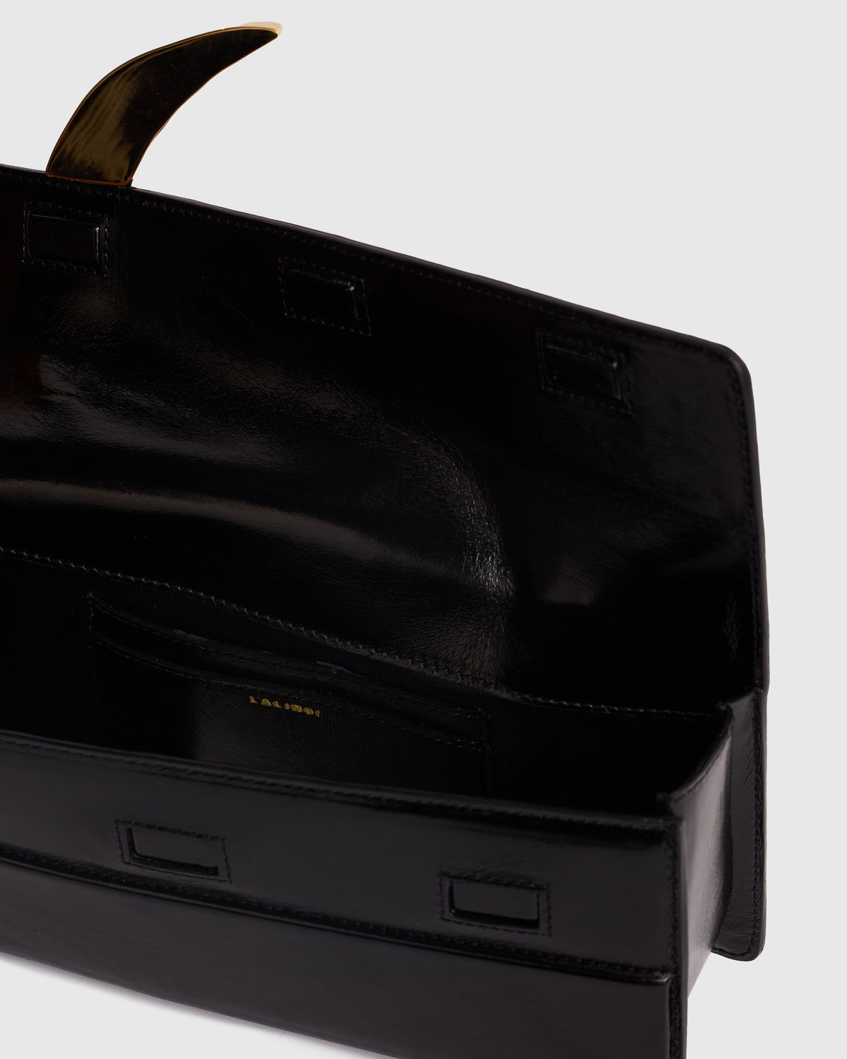 Black & 24k Gold Plated Chili Clutch