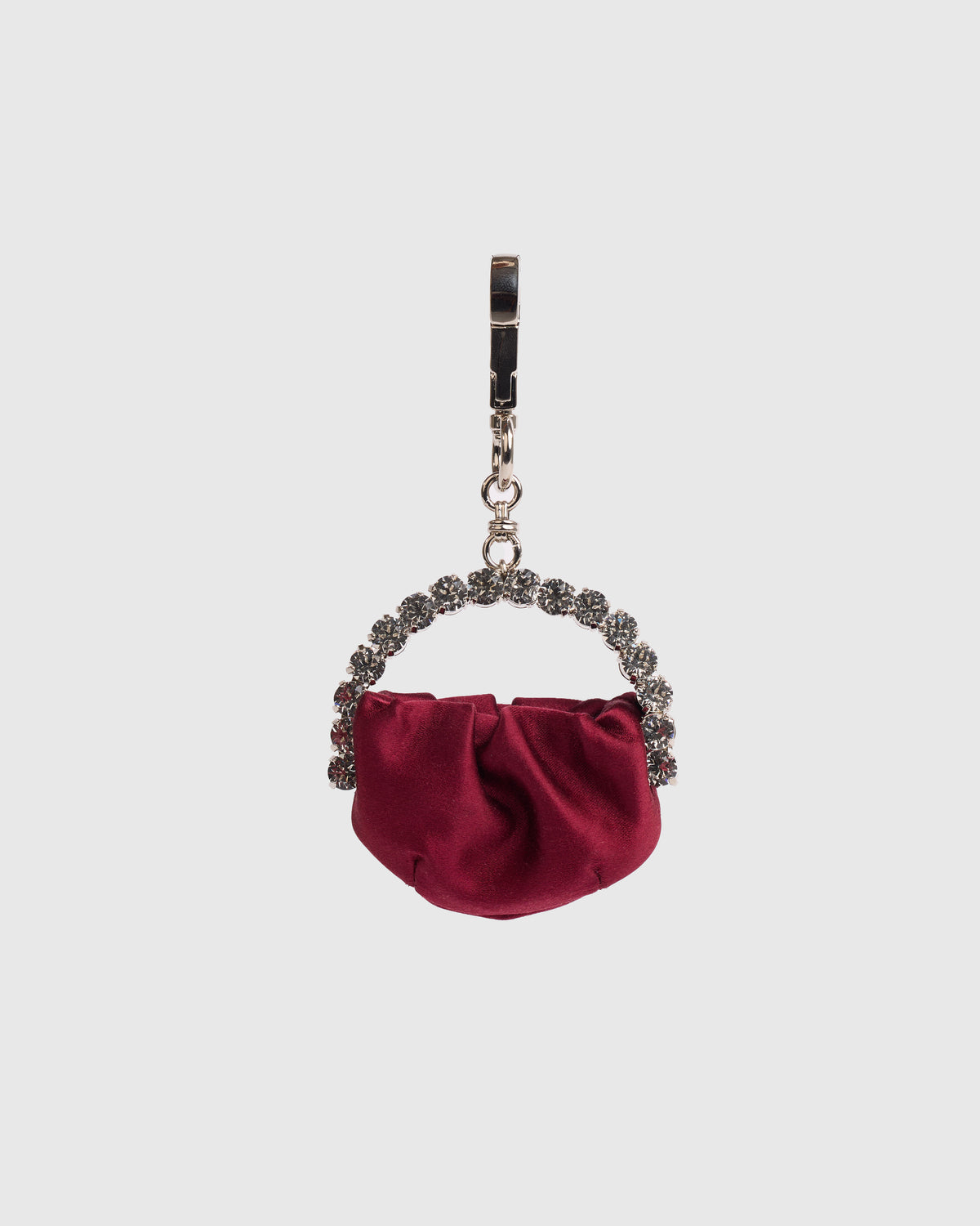 Burgundy Satin Micro Bag Charm