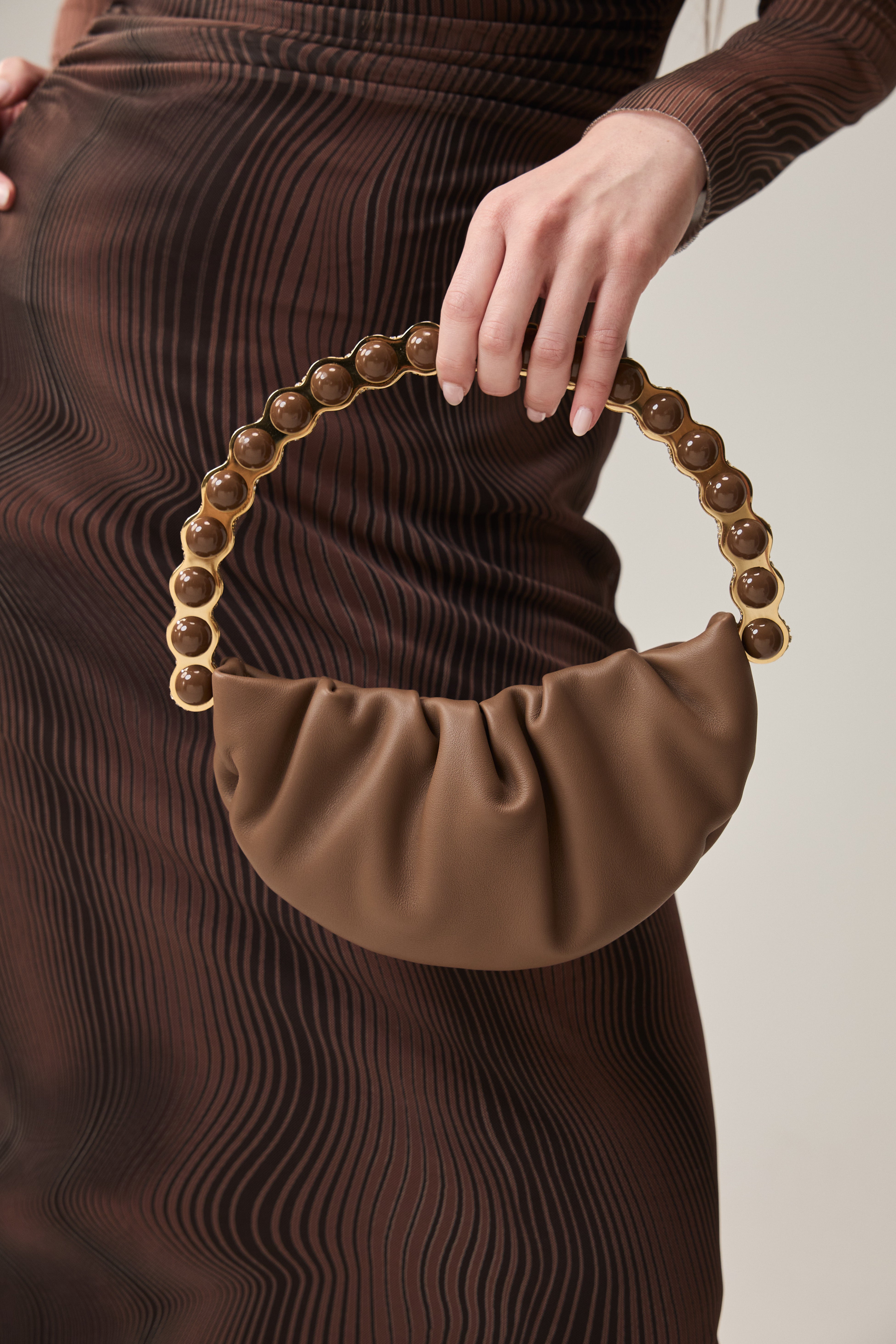 Brown Atom Moon Pouch