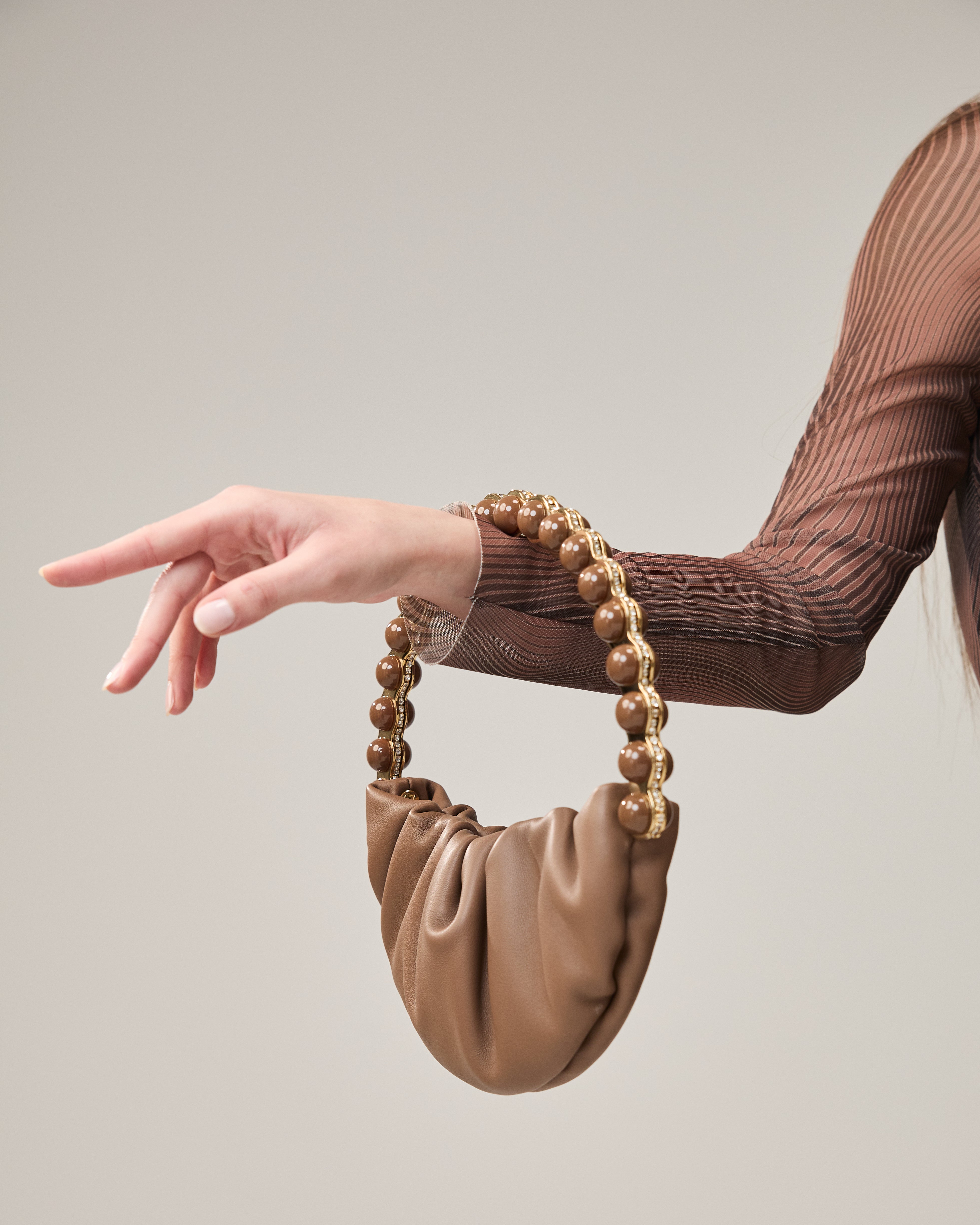Brown Atom Moon Pouch