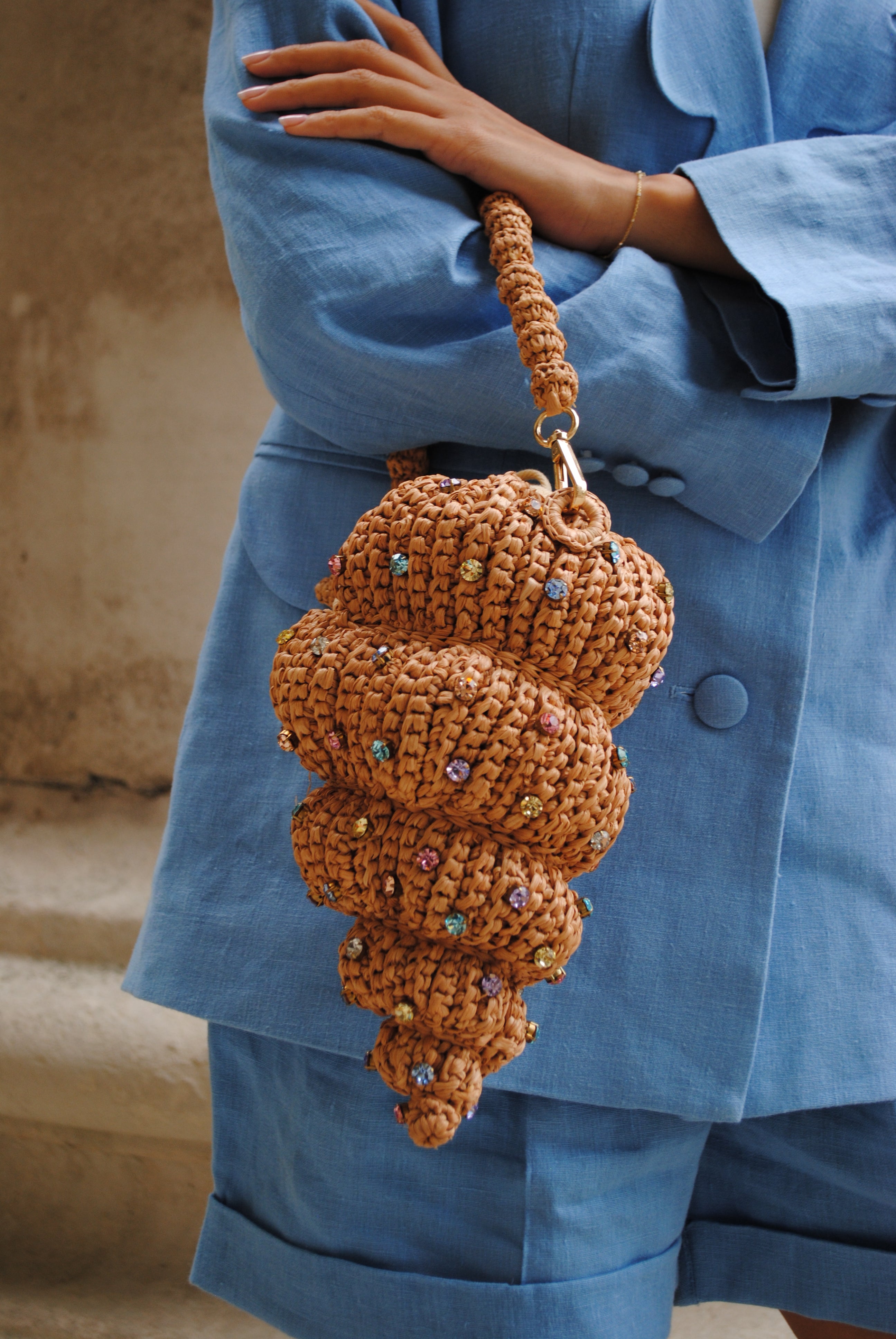 Raffia Seashell Bag
