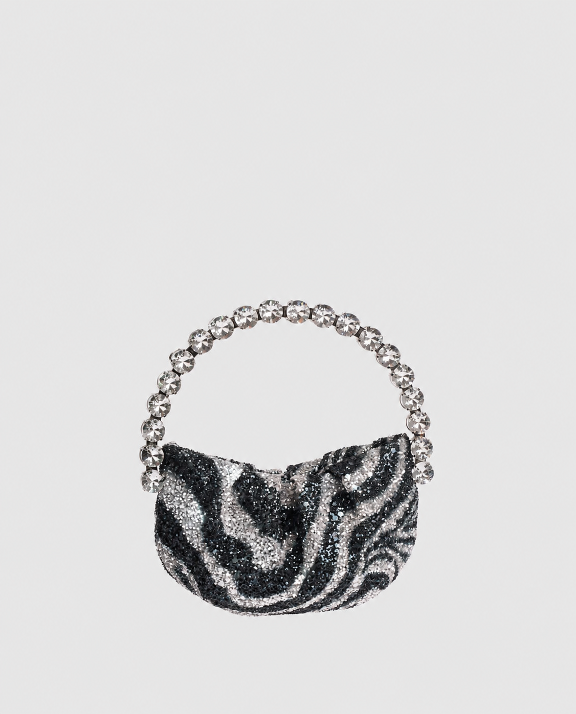 Zebra Glitter Micro Eternity Clutch