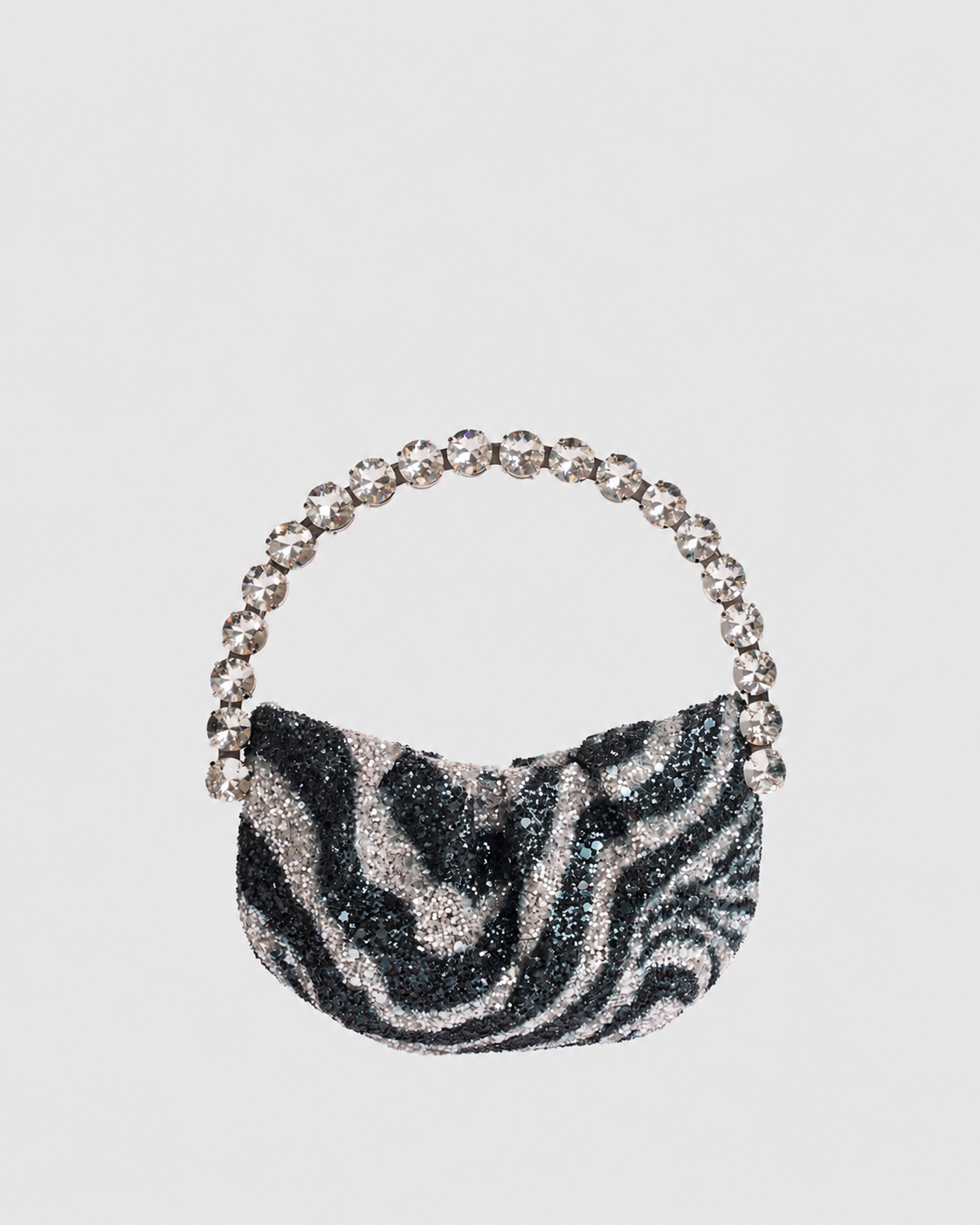 Zebra Glitter Micro Eternity Clutch