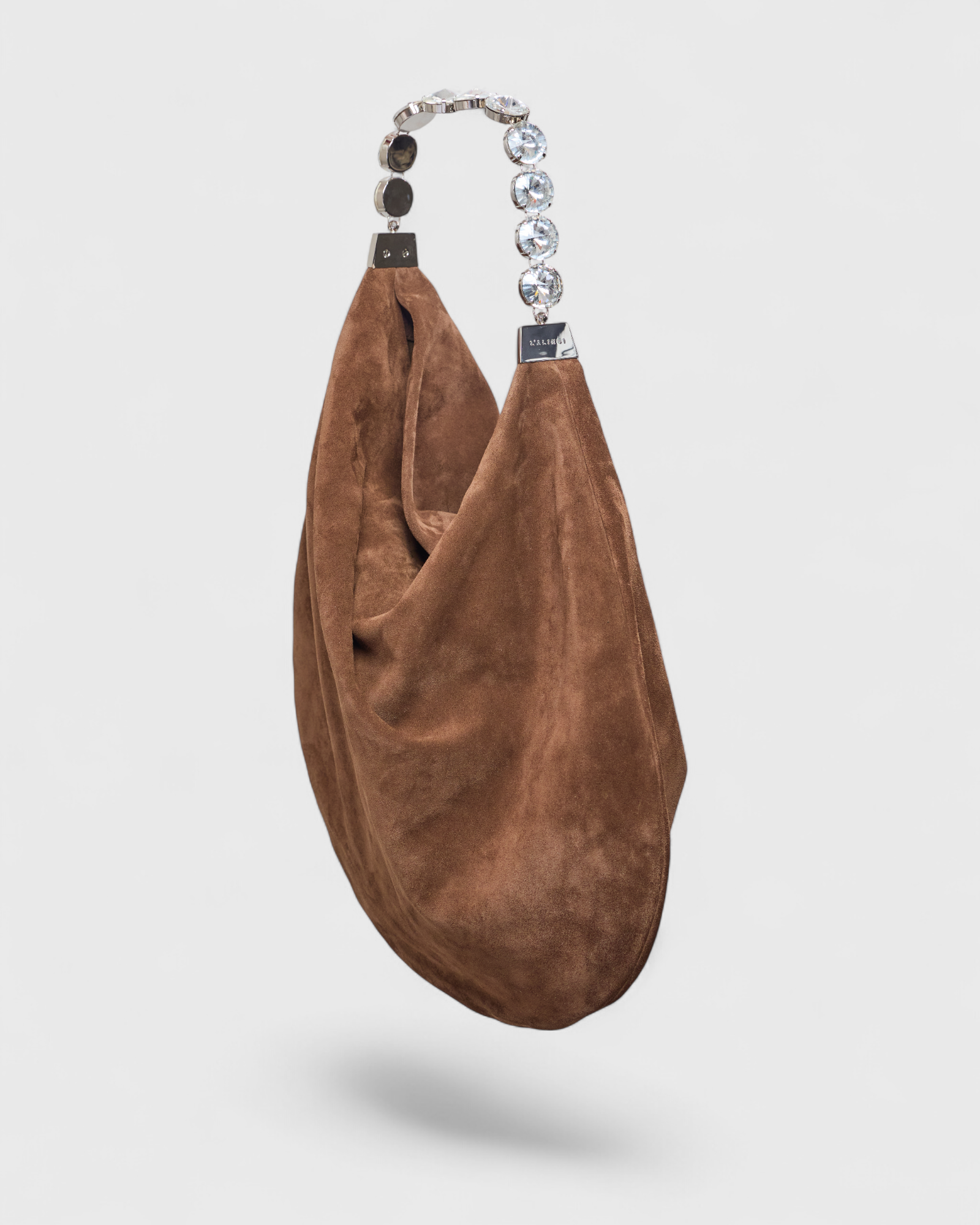 Brown Suede Hobo Bag
