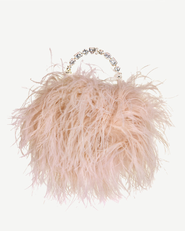 Powder Taliya Feather Pouch