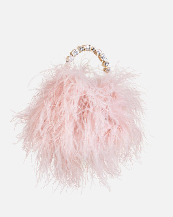 Light Pink Taliya Feather Pouch
