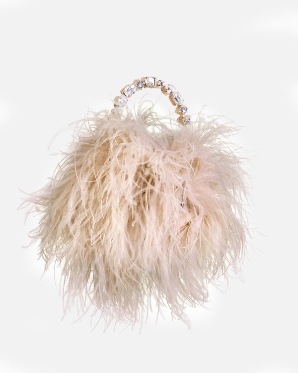 Powder Taliya Feather Pouch