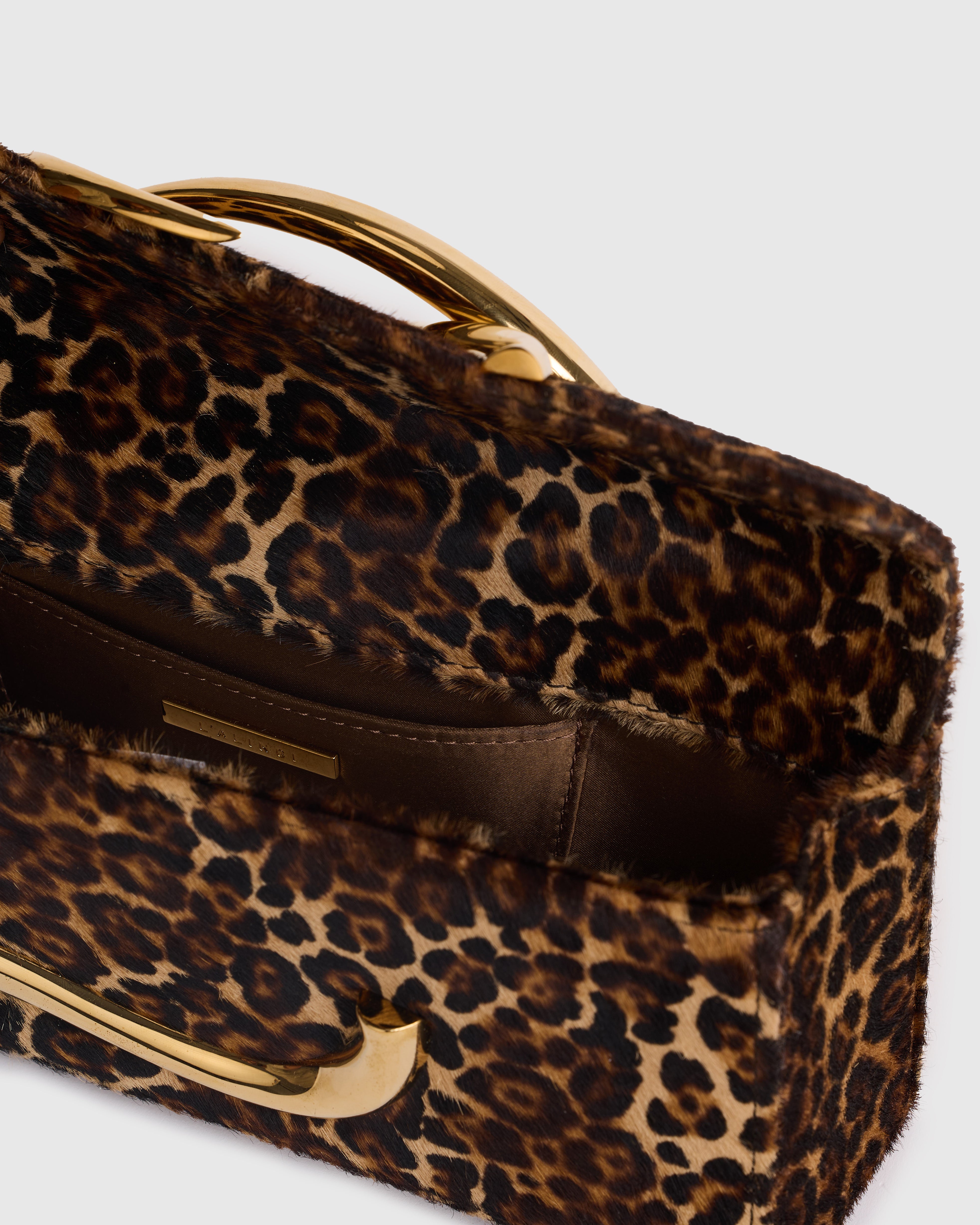 Leopard Aura Baguette Clutch