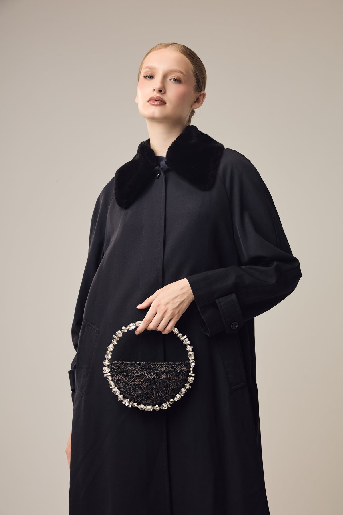 Black Lace Taliya Eternity Clutch