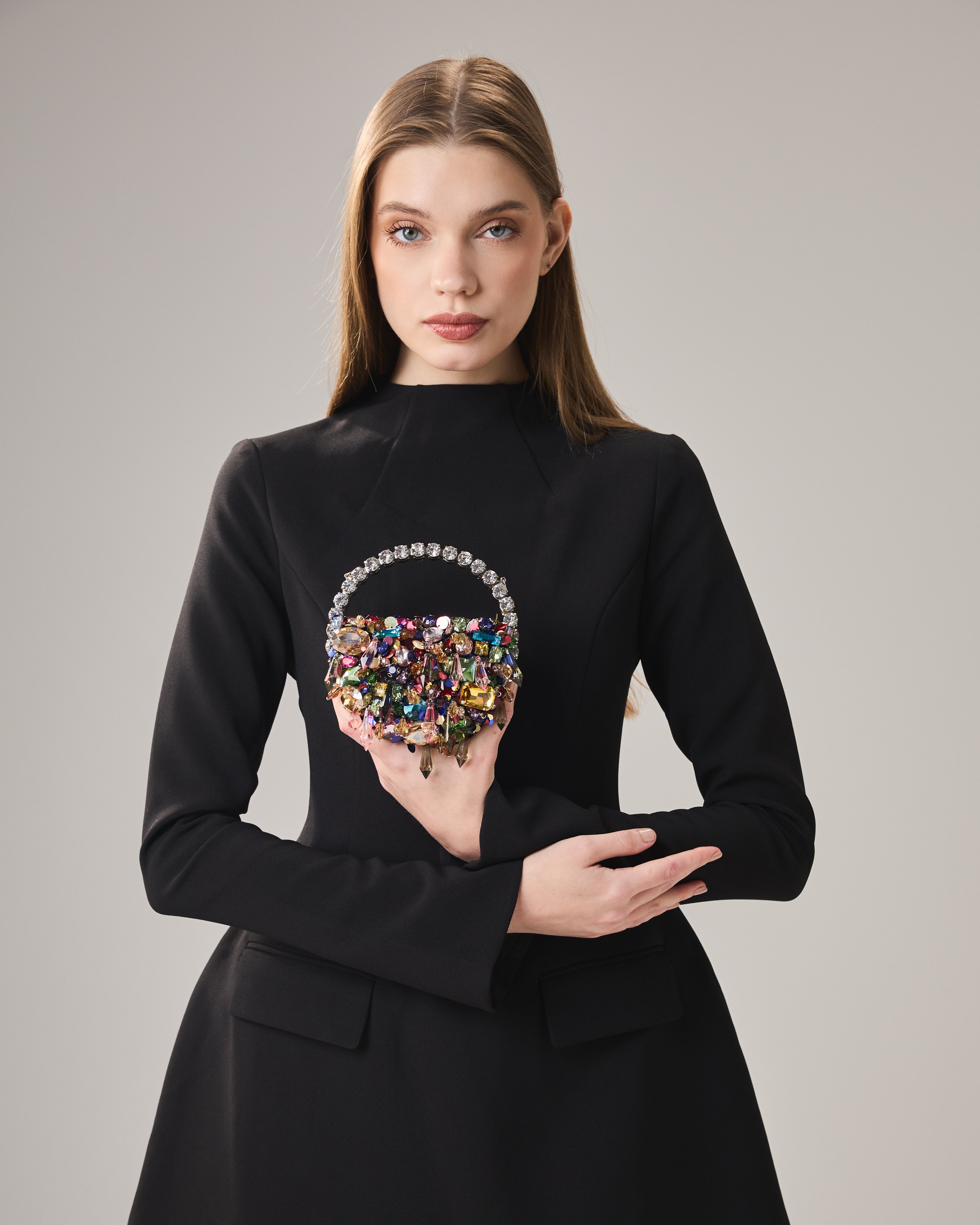 Rainbow Crystal Micro Eternity Clutch