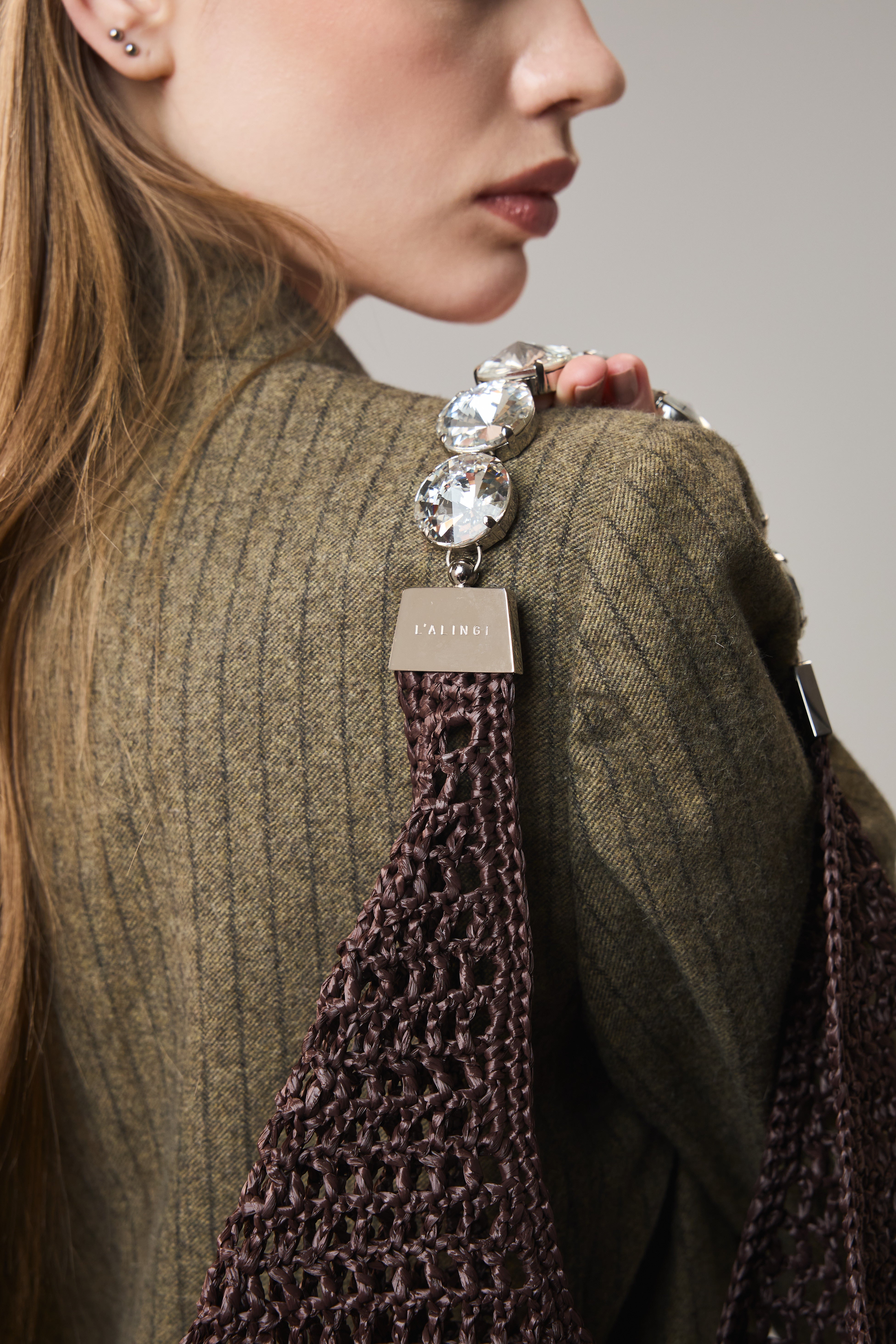 Brown Crochet Tote Bag