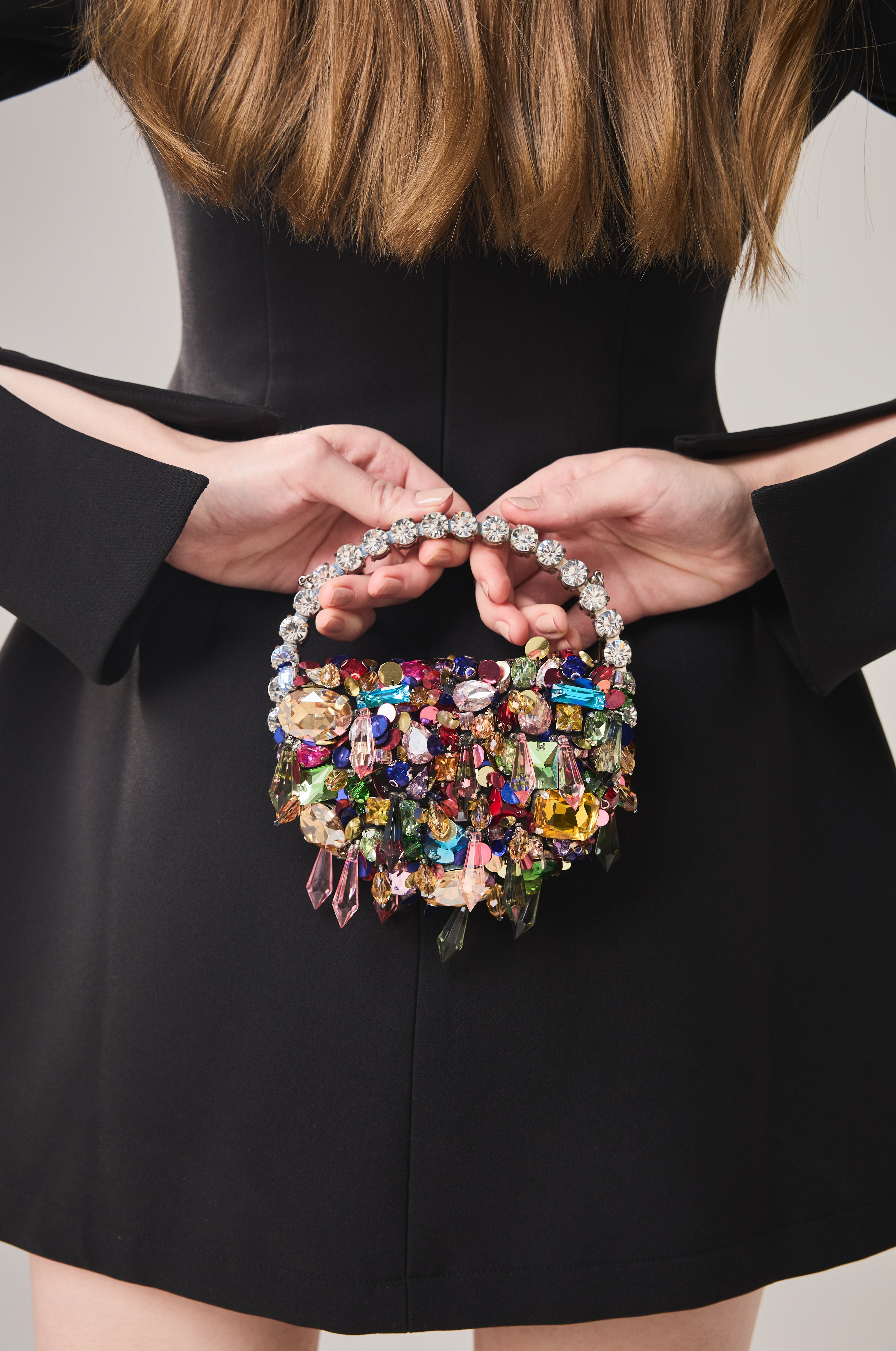Rainbow Crystal Micro Eternity Clutch