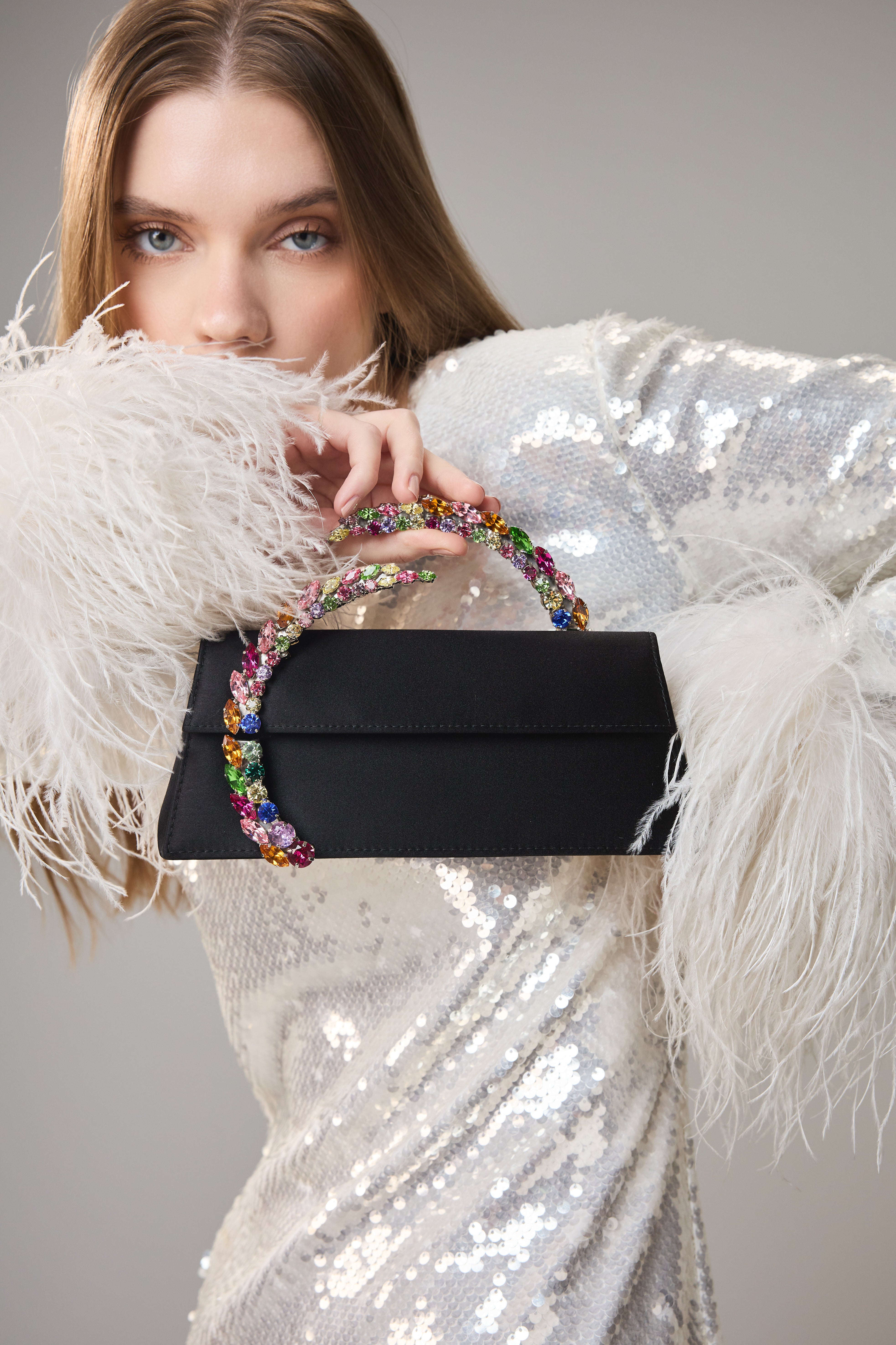 Rainbow Black Karma Clutch