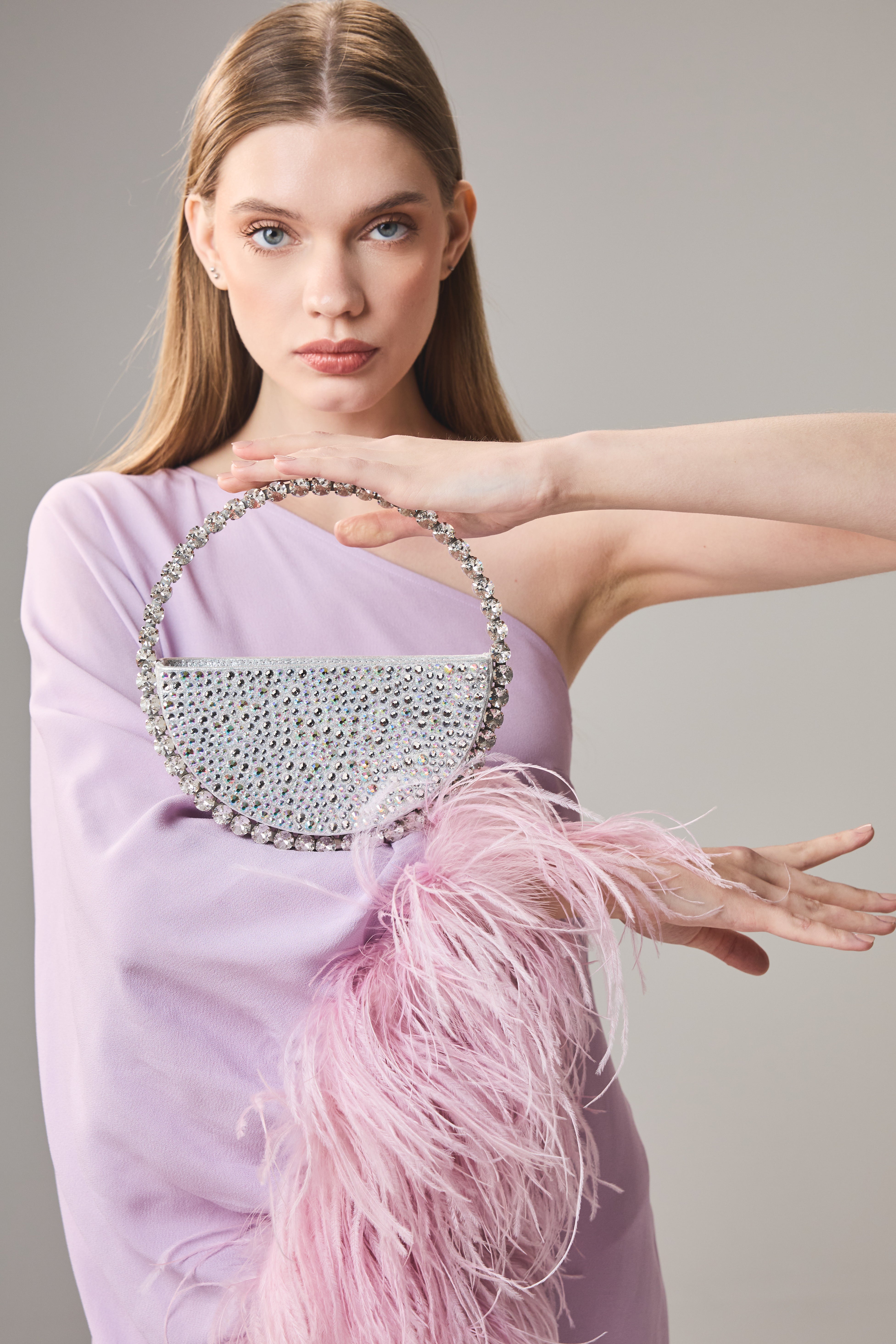 Silver Hotfix Eternity Clutch