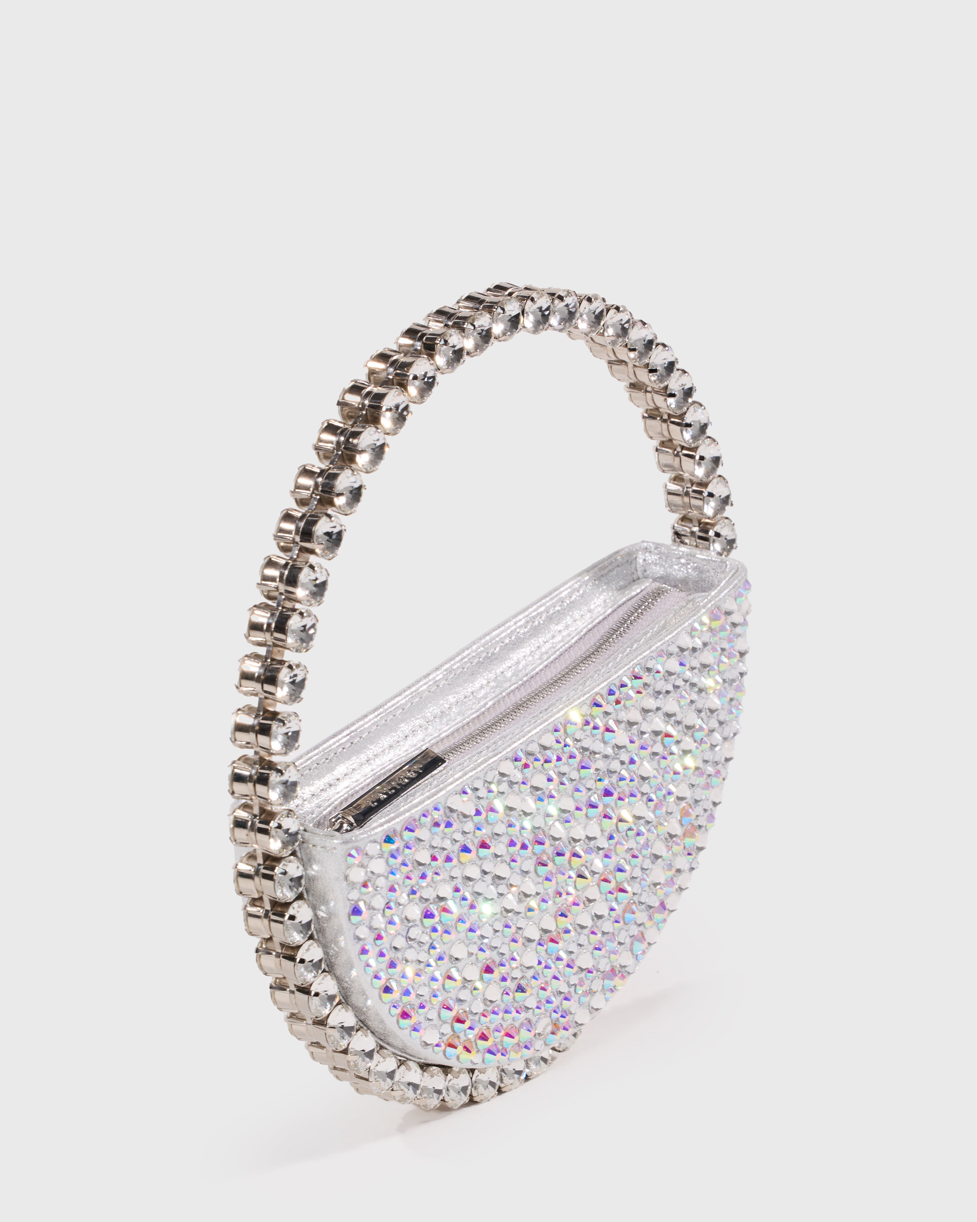 Silver Hotfix Eternity Clutch