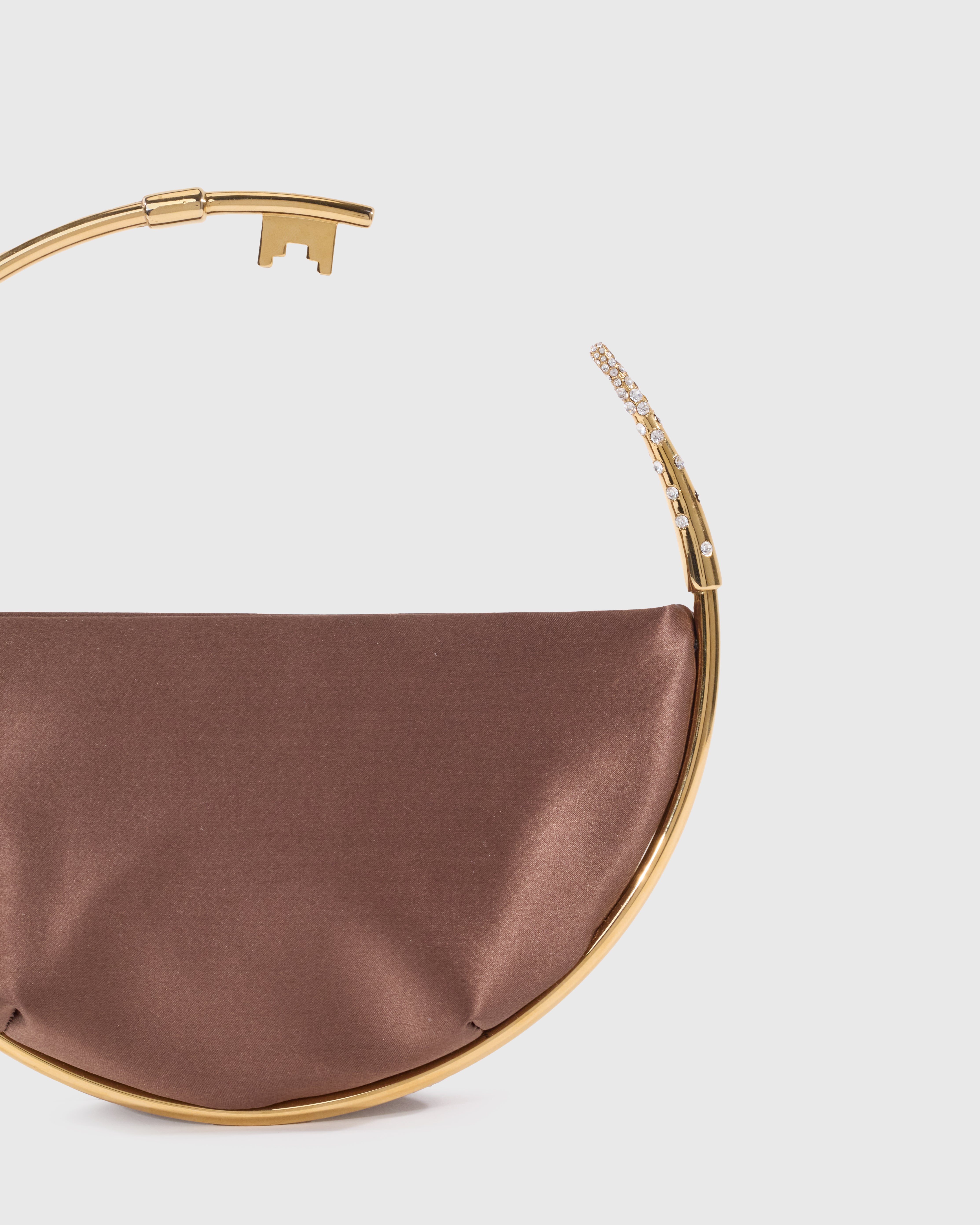 Brown Key Eternity Clutch