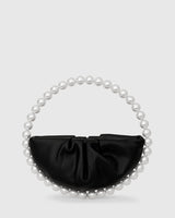 L'alingi London Pearl Black Leather Luxury Clutch