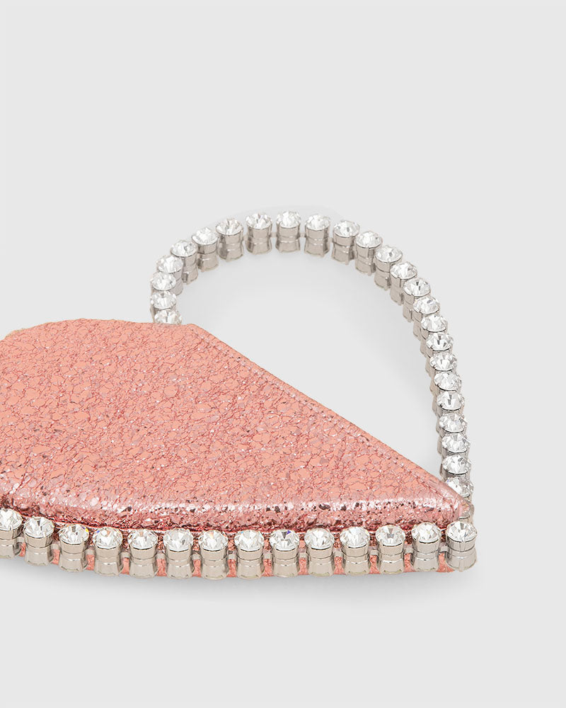 L'alingi London Pink Metallic Love Luxury Clutch