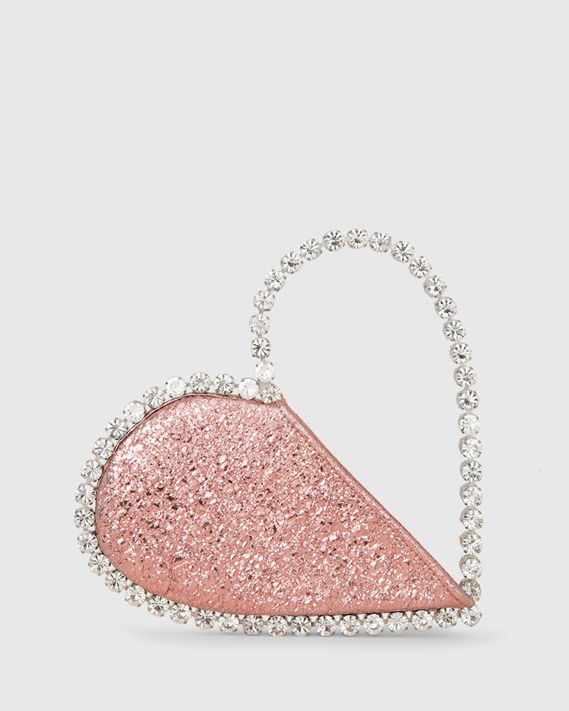 L'alingi London Pink Metallic Love Luxury Clutch