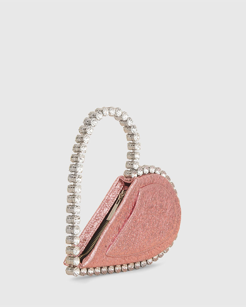 L'alingi London Pink Metallic Love Luxury Clutch