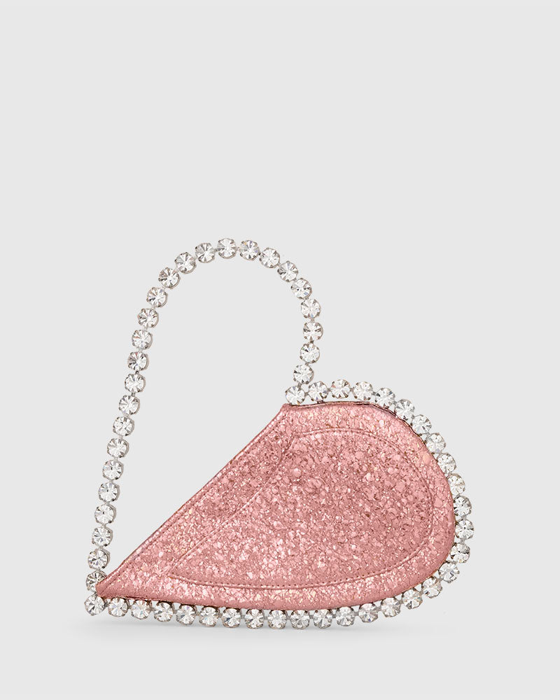 L'alingi London Pink Metallic Love Luxury Clutch