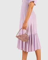 L'alingi London Pink Metallic Love Luxury Clutch
