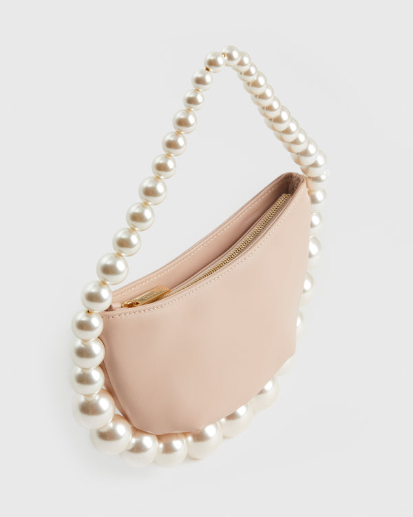 Beige Flexible Pearl Bag