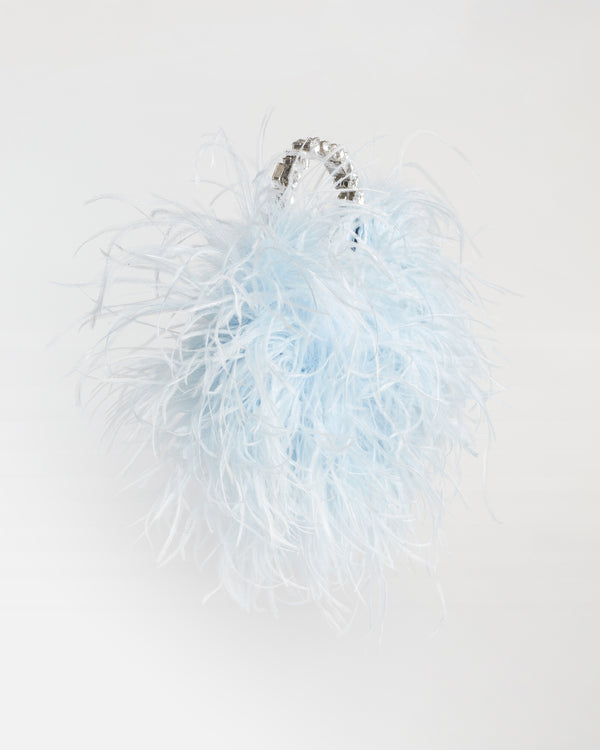 Pale Blue Taliya Feather Pouch