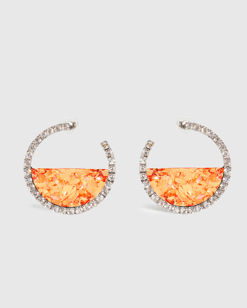 Orange Eternity Earrings