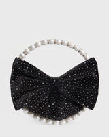 Black Bow Pearl Clutch